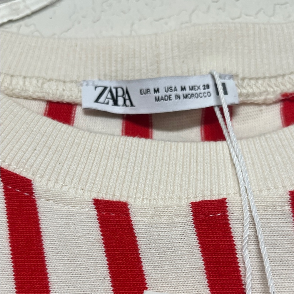 Zara Women’s Red & White Striped Skirt Set (Top-Medium/Skirt-Large) - Picture 3 of 16